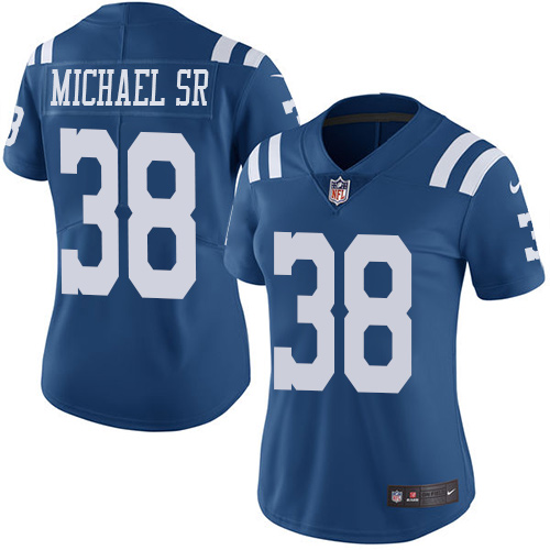 Indianapolis Colts #38 Limited Christine Michael Sr Royal Blue Nike NFL Women Rush Vapor Untouchable Jersey->women nfl jersey->Women Jersey